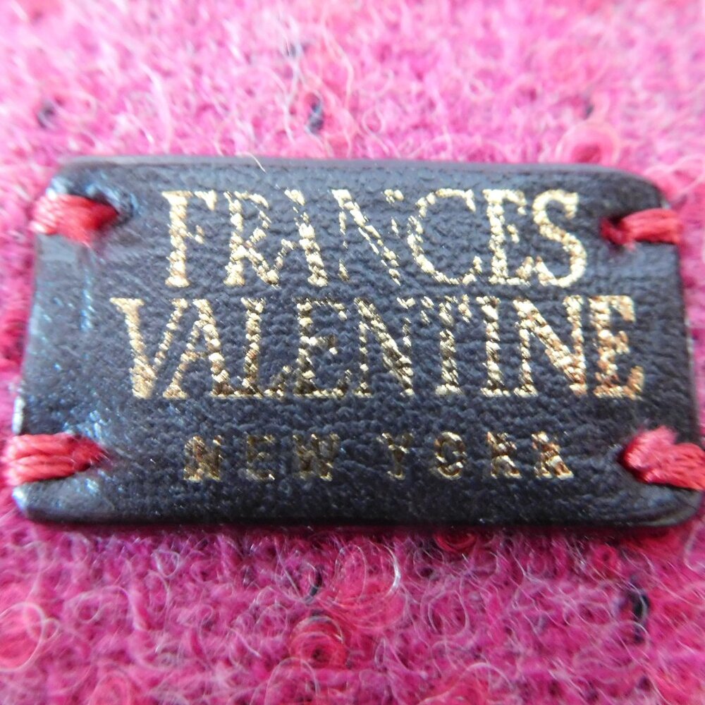 FRANCES VALENTINE ~ PINK WOOL POOCH BAG - Picture 4 of 10